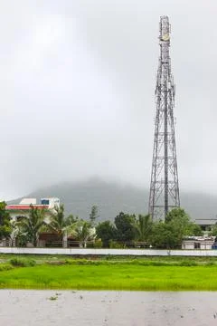 High voltage tower Stock Photos