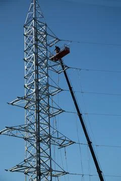 High-voltage tower Stock Photos