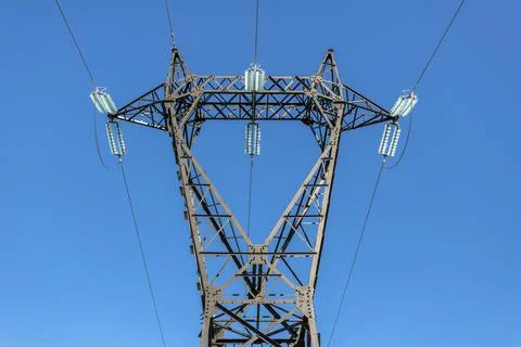 High voltage tower Stock Photos