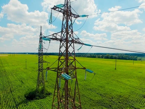High voltage tower sky background 動画素材 78045714