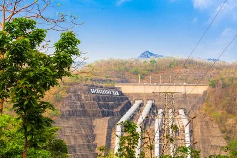 High voltage towers Stock Photos