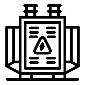 High voltage transformer buzzing with electrical power, a symbol of energy .. Stock Illustration