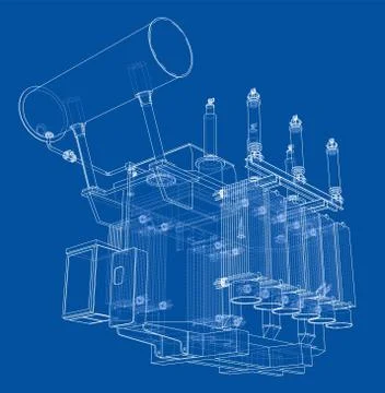 High-voltage transformer concept Stock Illustration