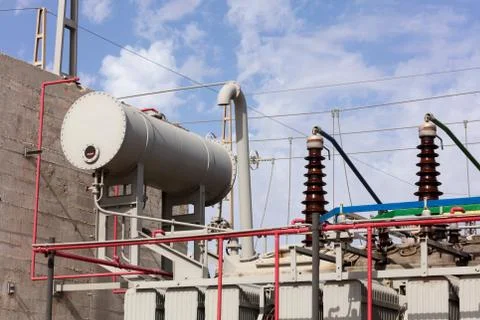 High voltage transformer Stock Photos