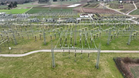 High voltage transformer station Видео 170344943