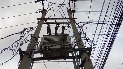 High voltage transformer station Stock-Footage 310184358