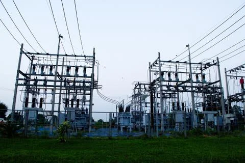 High voltage transformers Foto stock