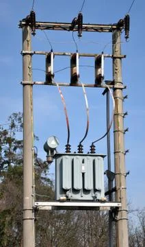 High voltage transformers Stock Photos