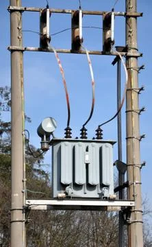 High voltage transformers Stock Photos