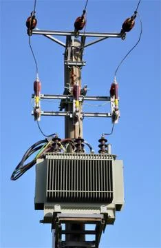 High voltage transformers Stock Photos