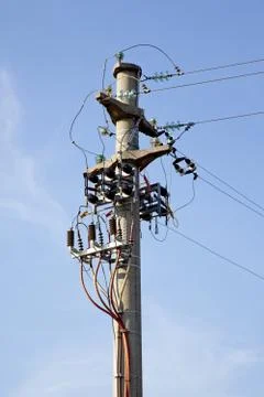 High voltage transformers Stock Photos