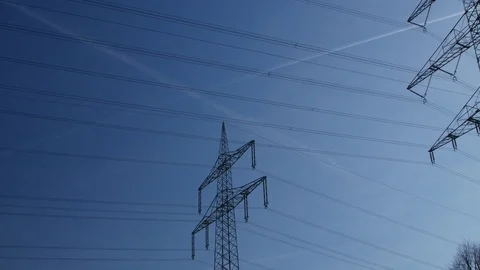 High voltage transmission tower Stock Footage 74238229