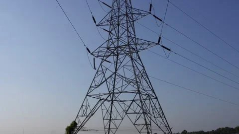 High-Voltage Transmission Tower Stock Footage 326153621