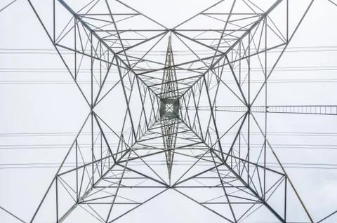 High-voltage transmission tower Stock Photos