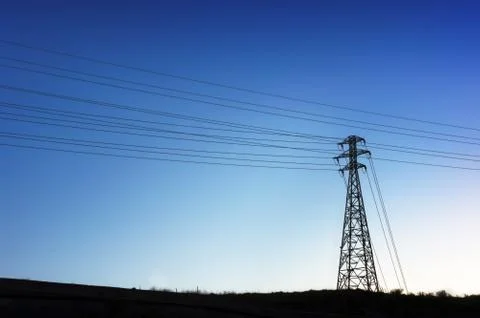 High voltage transmission tower Stock Photos