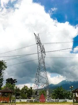 High voltage transmission tower Stock Photos