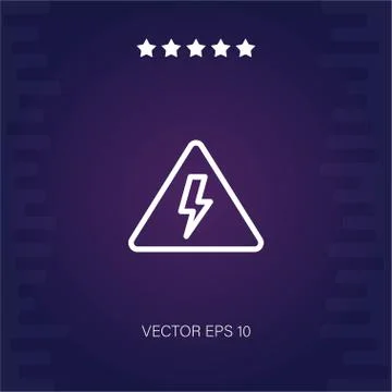 High voltage vector icon Illustrazione stock
