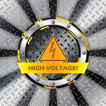 High voltage warning sign Stock Illustration