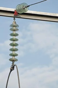 High-voltage wire Foto stock