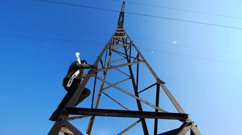 High voltage works 1 Stock Footage 921785