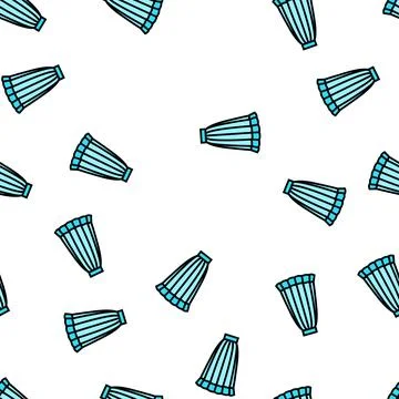 High waisted skirt vector seamless pattern Illustrazione stock