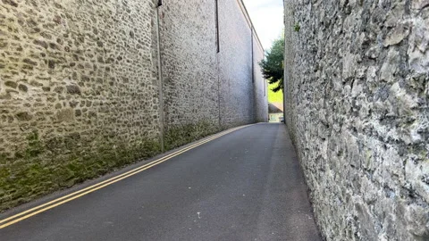 High Wall Of Shepton Mallet Prison, Somerset, England. 動画素材 186245769