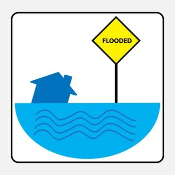 High water Stock Illustration