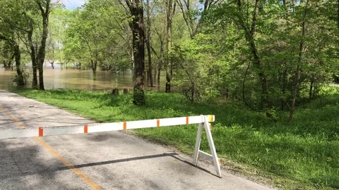High Water at Park Stock Footage 75451299