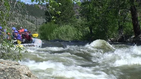 High Water Rafting Vídeo Stock 54597834