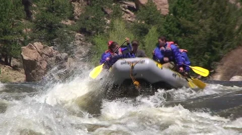High Water Rafting Video stock 54600797
