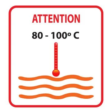 High water temperature Stock Illustration