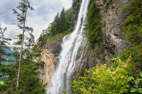High waterfall in Austria Stock Photos