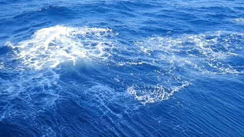 High Waves and Foamy Splashes Stock Footage 129947565