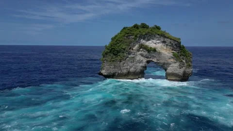 High waves at banah Cliff Stock Footage 247298176