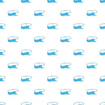 High waves with foam icon, simple style Stock Illustration