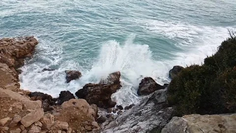 High waves Video stock 141113327