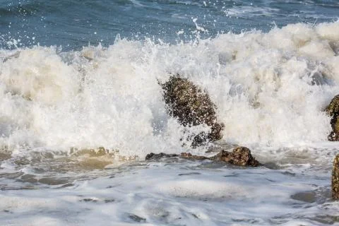 High waves of Indian Ocean Stock Photos