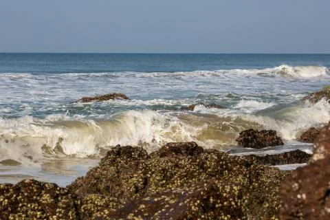 High waves of Indian Ocean Stock Photos