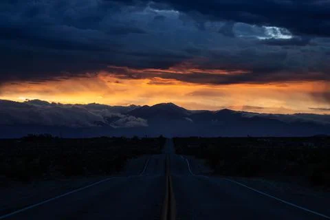 High way to the mountain Stock Photos