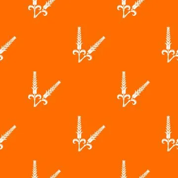 High wheat pattern orange Stock Illustration