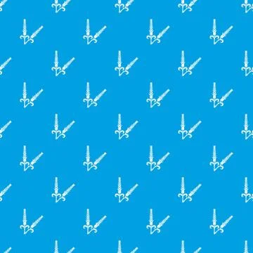 High wheat pattern vector seamless blue 스톡 일러스트