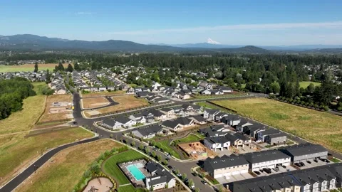 High wind Drone Hyperlapse of neighborhood Stock Footage 201319253