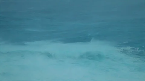High wind waves during a cyclone Stock Footage 50302618