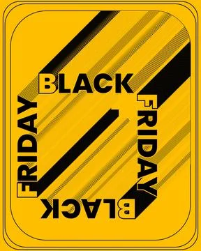 High Yellow Background Typography Wall Poster Optical Motion Art Illustrazione stock
