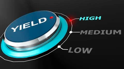 High yield return on the knob Stock Illustration