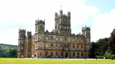 Highclere Castle &amp; general public 5 Stock Footage 24468051