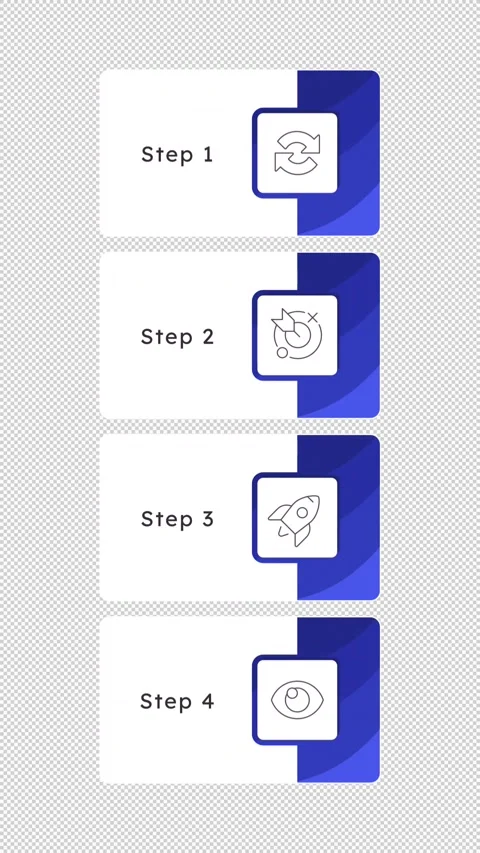 Higher education facility blue square line icons infographic animation Stock Footage 340284029