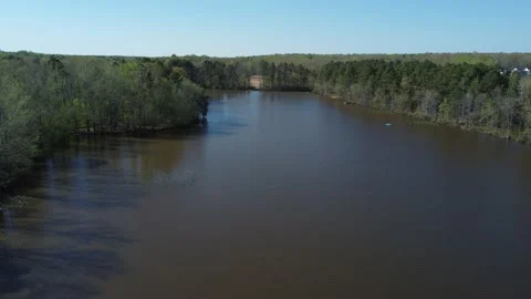 Higher flight of cove with kayakers Video stock 238033739