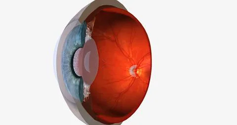 Higher than normal intraocular pressure in the absence of ocular hypertensi.. Stock Illustration