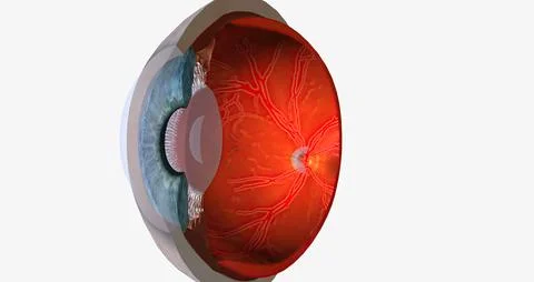 Higher than normal intraocular pressure in the absence of ocular hypertensi.. Stock Illustration